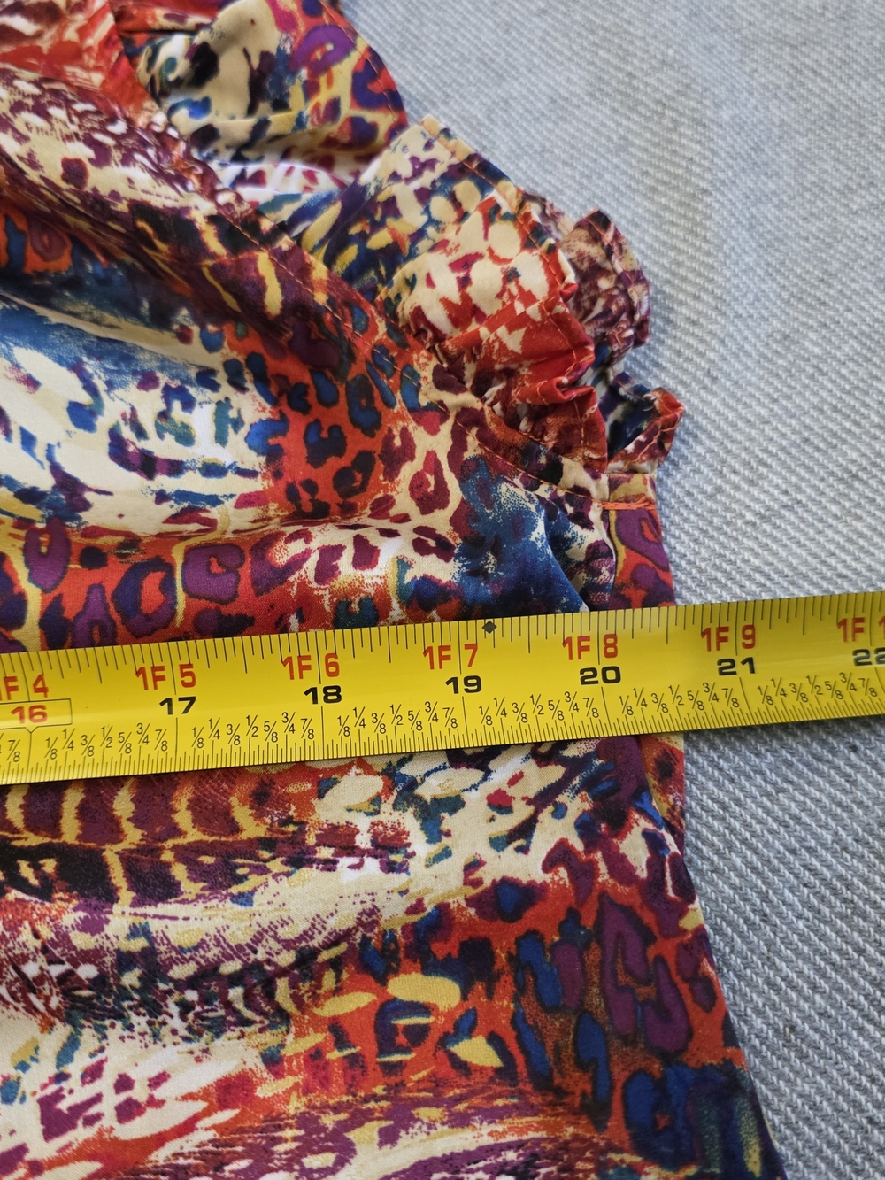 THML Multicolor Ruffled Cap-Sleeve Printed Top - Picture 8 of 9